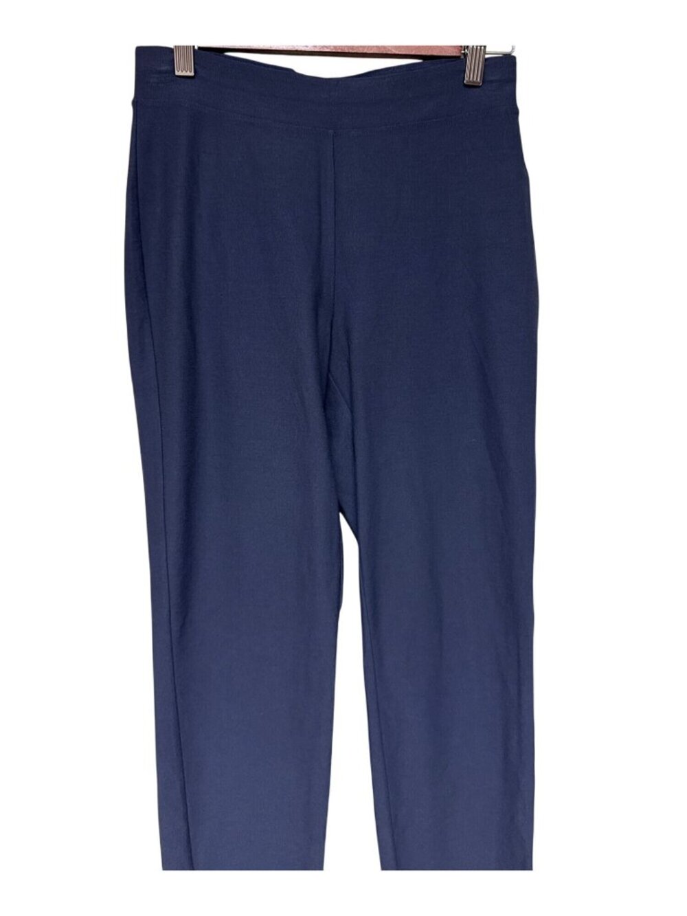 Eileen Fisher Washable Stretch Crepe Pull On Pants Navy Blue Work XS NWT USA